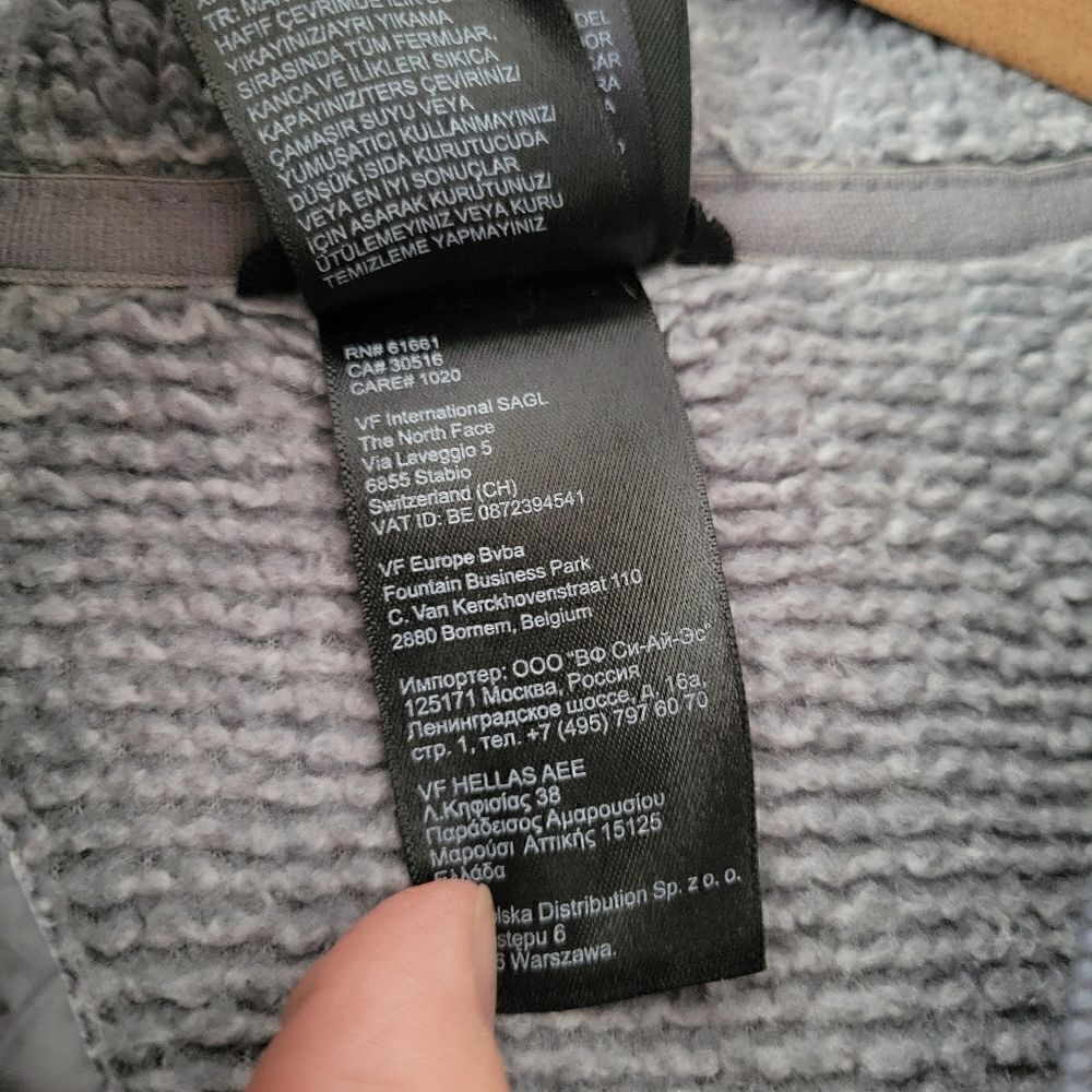 North Face Gray Zip Up Fleece Small - Picture 14 of 15